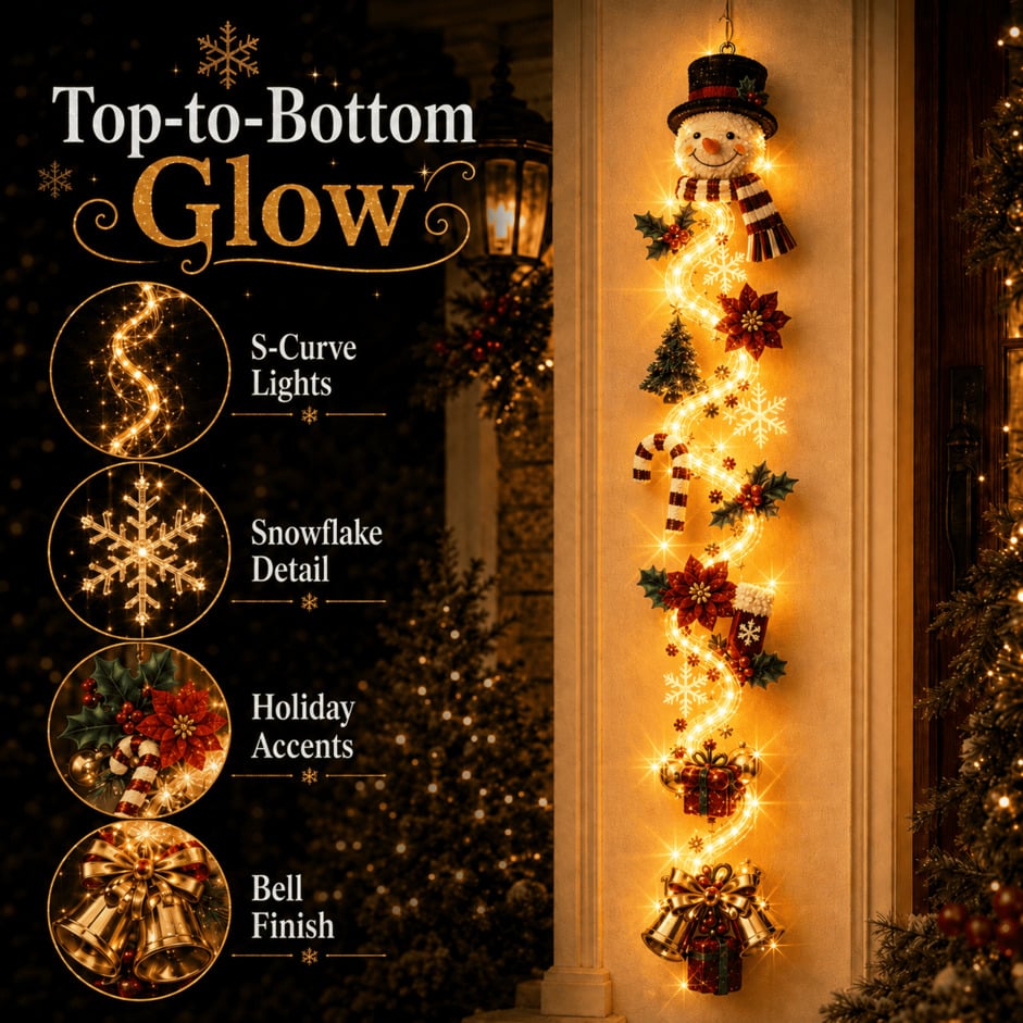 ⏳ Last Day 49% OFF – 🎄 Glowing Christmas Door Hanger