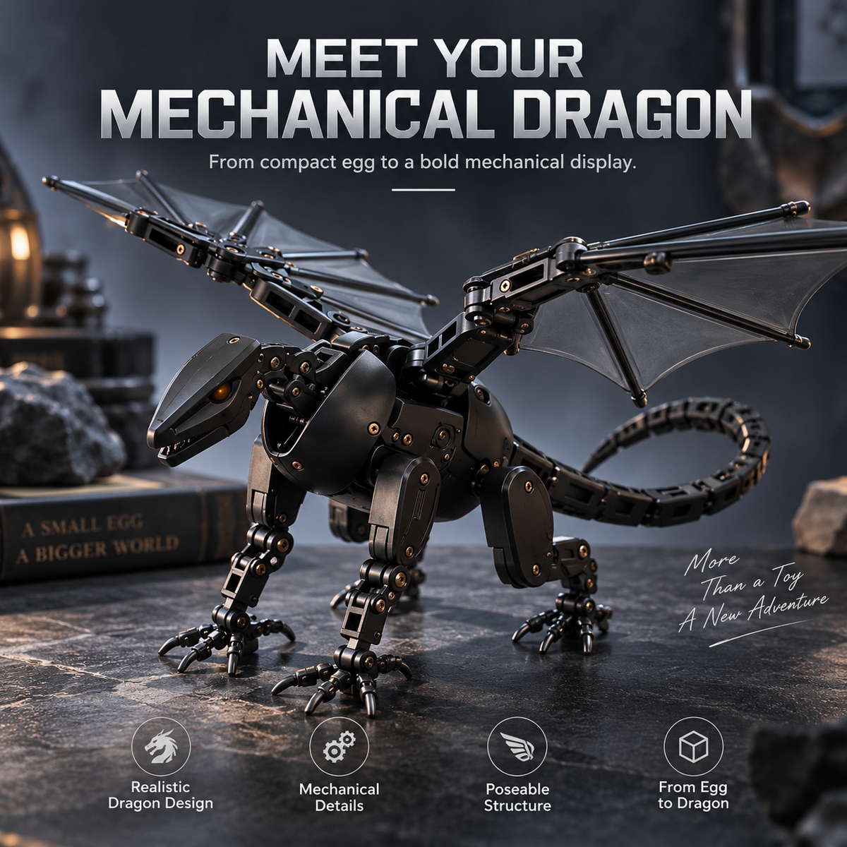 🎀✨DragonMorph – Egg to Dragon Transforming Mechanical Toy