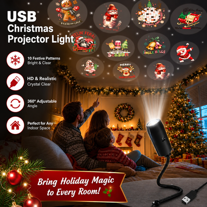 HD Christmas Projector – 6 or 10 Festive Scenes