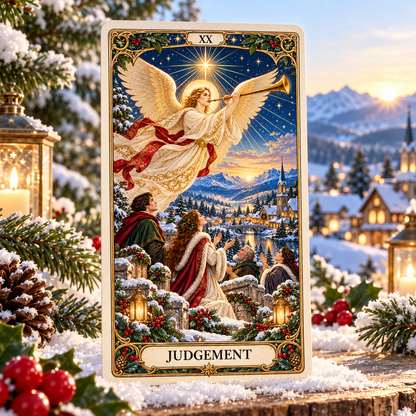 Last Day 50% OFF🎉-🔮Christmas Tarot Deck – 78 Festive Cards with Guidebook & 12-Day Reflection Guide