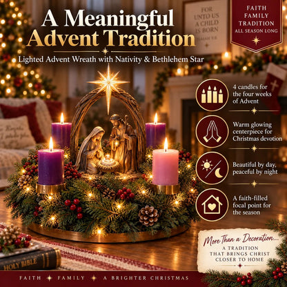 ✝️Journey to Bethlehem – 4-Week Lighted Advent Nativity Path