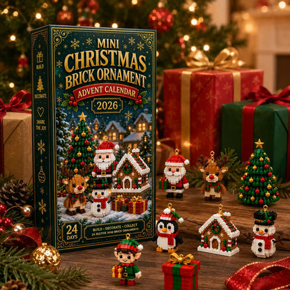 🎄24-Day Mini Christmas Brick Ornament Advent Calendar